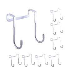 Over Cabinet Door Hook Wardrobe Door Hook, Stainless Steel Hanging Hooks 2