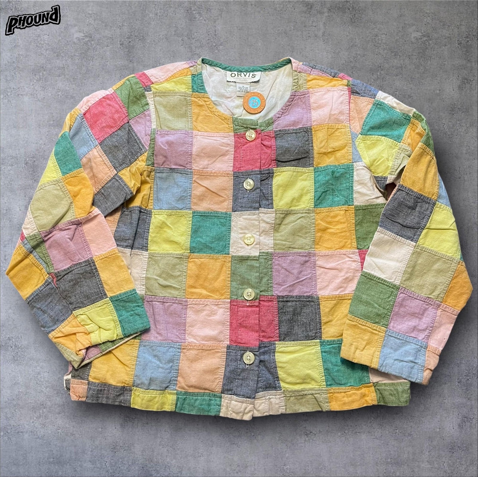 Orvis Jacket Womens 12 Multicolor Patchwork Quilt… - image 1