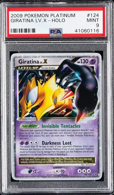 2009 POKEMON PLATINUM #124 GIRATINA LV.X-HOLO PSA 9 MINT
