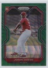 2021 Panini Prizm Tier II Green Wave Prizm Johan Oviedo #176 1fa0