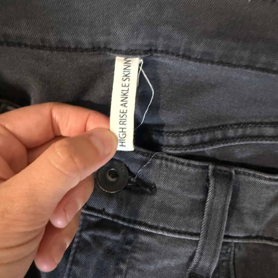 Rag & Bone Charcoal Gray Jeans Size 32 Soft Stretch Denim Side Slit ...