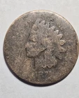 1874 Indian Head Cent 1c Penny, About Good AG Details - Exact Coin Shown
