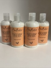 4x Shea Moisture Coconut & Hibiscus Curl & Style Milk 8 Fl Oz Each.