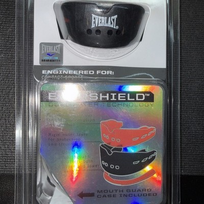 NWT Everlast Evershield Double Mouth Guard Model: 1400007 Black/Red MMA & Boxing