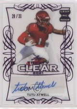 2021 Leaf Trinity Clear Auto Pink Foil 28/30 Tutu Atwell #CA-TA1 Auto 0nj5