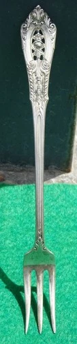 Vintage Wallace Sterling Rose Point Olive Cocktail Fork 5 1/2"