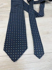 E. MARINELLA Men's Blue 100% Silk Necktie Tie Excellent Condition ENGLAND 59 x 4