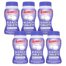 Amaze Ultra Concentrated Bleach Tablets 6 Bottles Lavender Scent Laundry Home NE