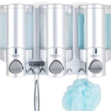 Aviva Shower Dispenser 3 Chamber, Wall Mount Shower Soap Dispenser for Bathro...
