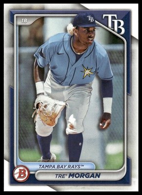 2024 Bowman #BP-126 Tre' Morgan SN Prospects Neon Green Tampa Bay Rays