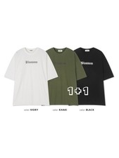 Oversized Graphic Tee Women Lettering Initial...