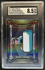 2021 Obsidian Trevor Lawrence Rookie Eruption Patch Yellow RC #/25 SGC 8.5