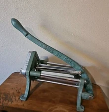 Vintage Commercial Grade 1/2" -"French Fry Cutter"  Cast Iron & Stainless Steel 