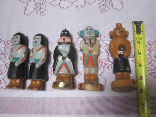Lot (5) Vintage Unlit-Unused Kachina Candles from New Mexico