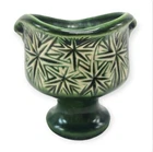McCoy Planter Atomic Starburst Green / White  Marked MCP 11 USA 1968