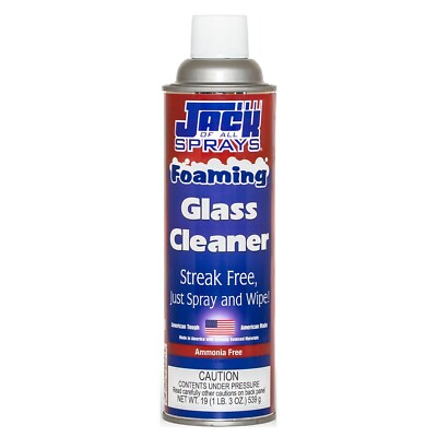 Jack of All Spray Glass Cleaner Foaming Aerosol Spray - 19 oz