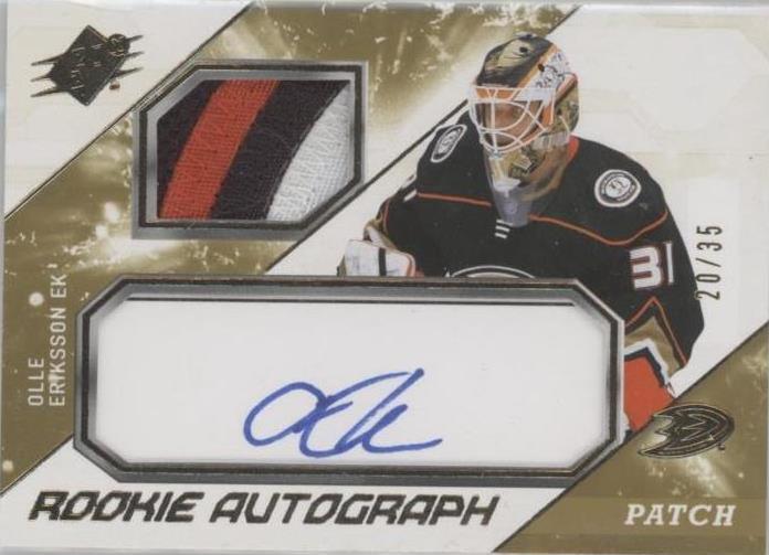 Spectrum Patch 2023-24 SPx - Rookie Auto Jersey Olle Eriksson Ek #OE Spectrum Patch ...