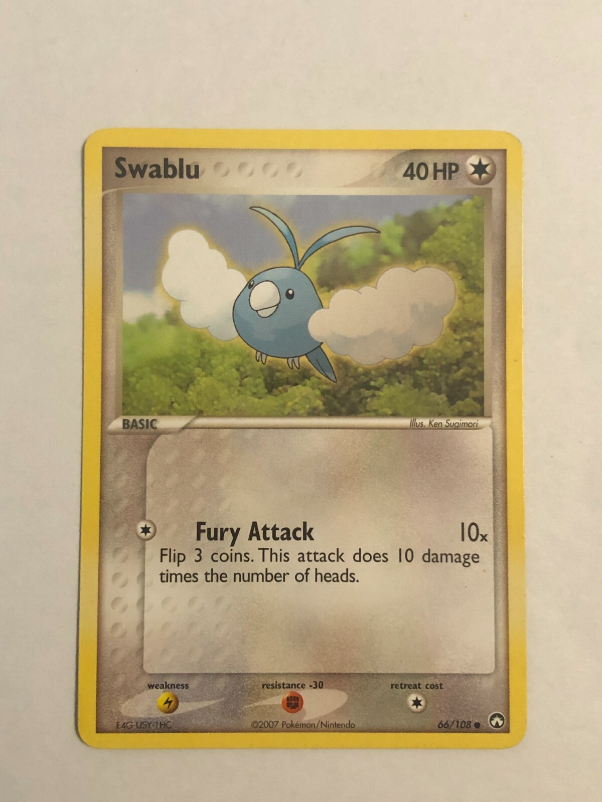Pokemon Card EX Power Keepers Swablu 66/108 Excellent Condition