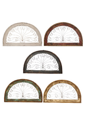 Half Moon Farmhouse-43x26 in.-Architectural Window-Wall-Rustic-Arch-Five Colors