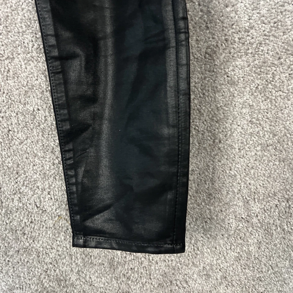 Elie Tahari Pants Womens 6 Black Audrey Leggings Faux Leather Zip Flat Front - Image 3 of 4
