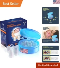 Set of 4 Reusable Anti-Snoring Nose Vents with Travel Case - Breathing Ease