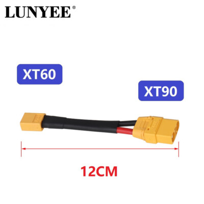 Adaptateur Câble Femelle XT90 Pour Batterie Vélo électrique – Broche T Port, 120mm, Caoutchouc/ABS