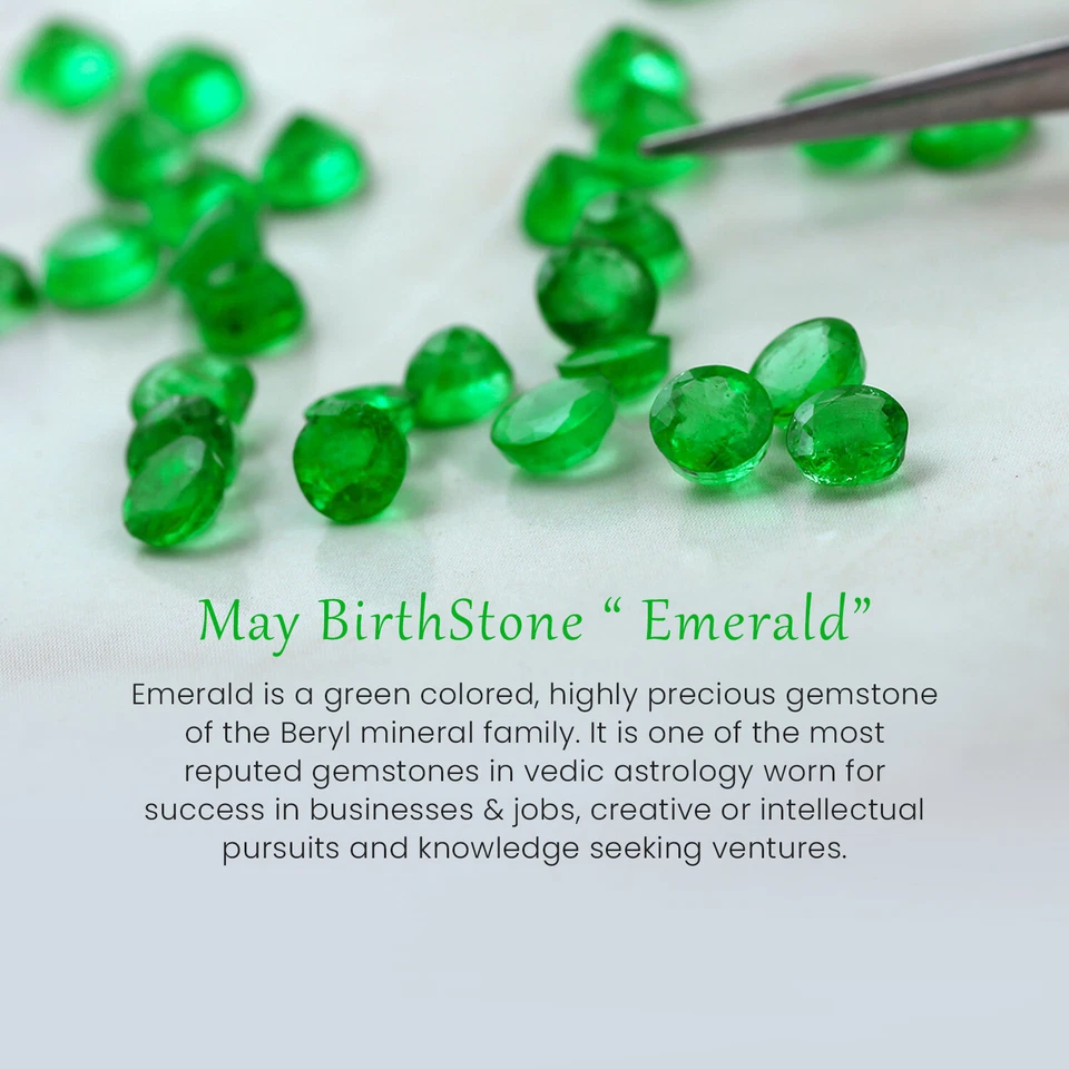 Collar de cuentas de esmeralda de oro blanco de 18 k para mujer joyería hecha a mano para mujer Foto 3 de 4