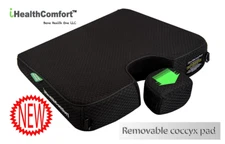 iHealthComfort Memory Foam Seat Cushion Soft Wellness Orthopedic Potable Cushion