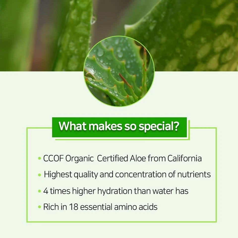 NATURE REPUBLIC Aloe Vera Soothing Gel 300mL, Moisturizing Skin Care [US SELLER] - Image 4 of 4