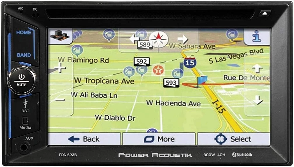 Power Acoustik PDN-623B Bluetooth GPS Navigation 6.5" Touchscreen Car Stereo - Image 2 of 3