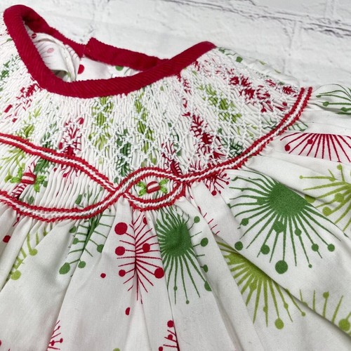 Pagliaccetto a bolle Petit Pomme stampa natalizia 12 mos bianco rosso verde Natale - Foto 3 di 9