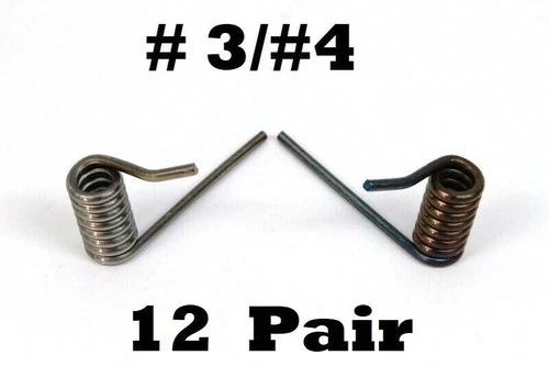 12 Pair Music Wire Coil Springs - # 3 / # 4 Trapping Supplies