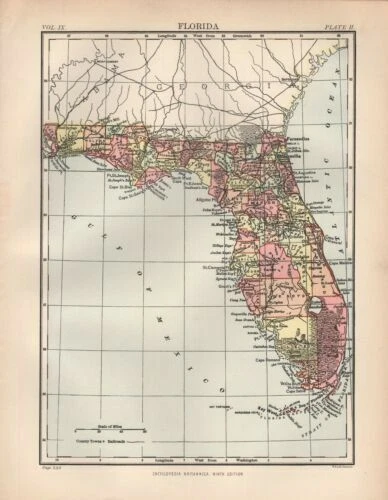Florida Antique Original Antique North America Maps & Atlases