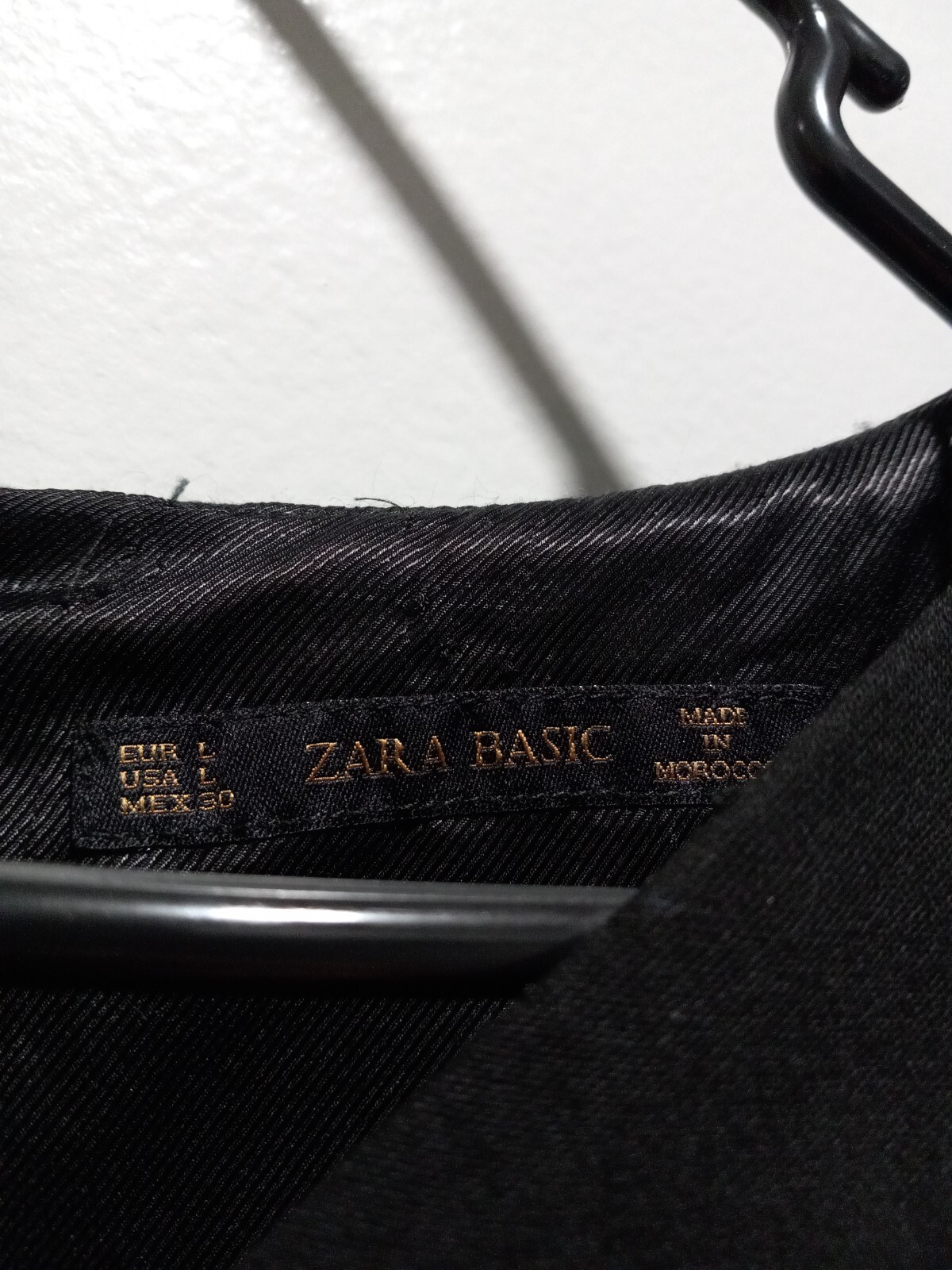 ZARA BASIC SIZE L SOLID BLACK  ELEGANT DRESS FRON… - image 2