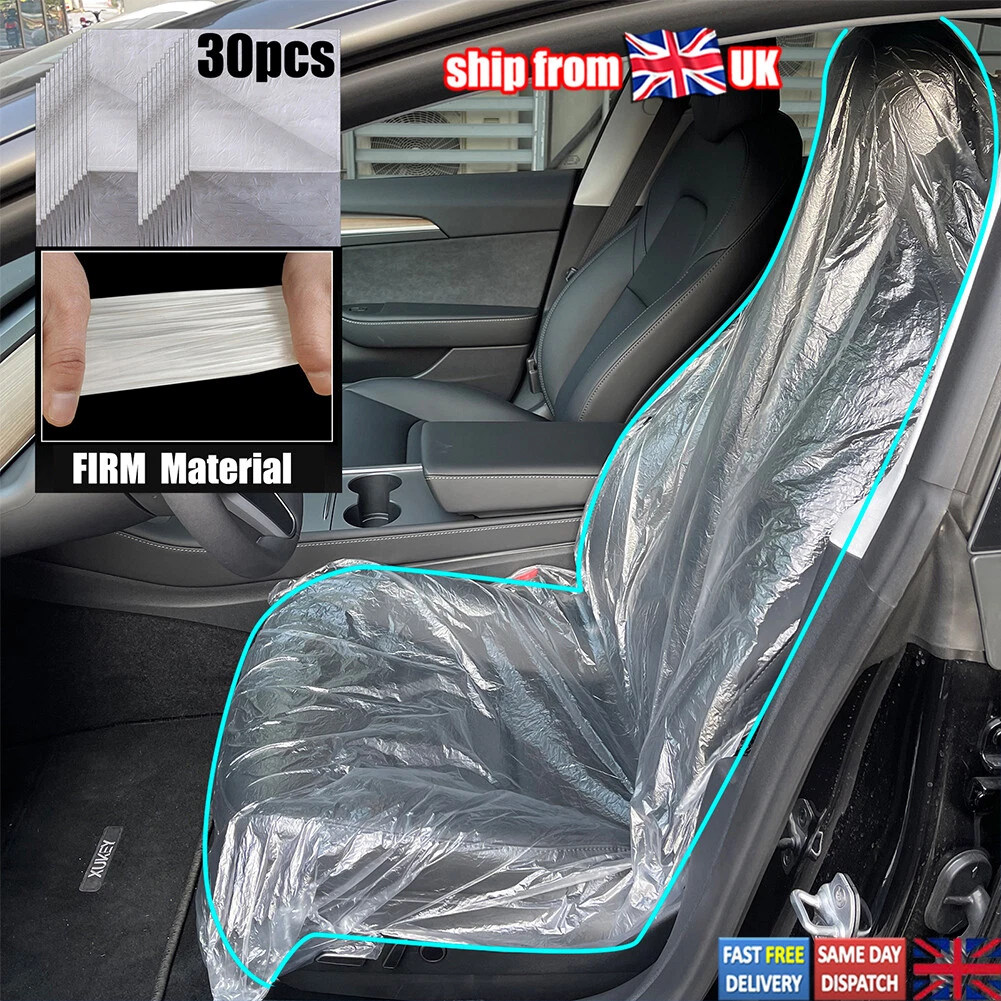 Auto Car Garage Plastic Clear Seat Cover Vehicle Protect Mechanic Valeter  30Pcs