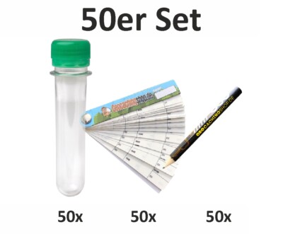 50x PETLING mit Deckel (FTF) + Logbuch + Stift Behälter Set Geocaching Versteck