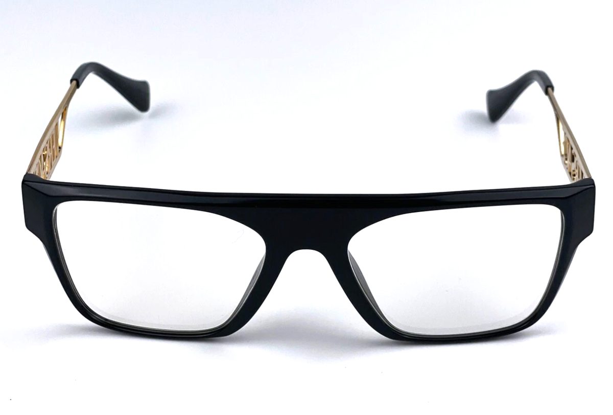New Versace Reading Glasses MOD 3326-U GB1 55-19 145 Black & Gold