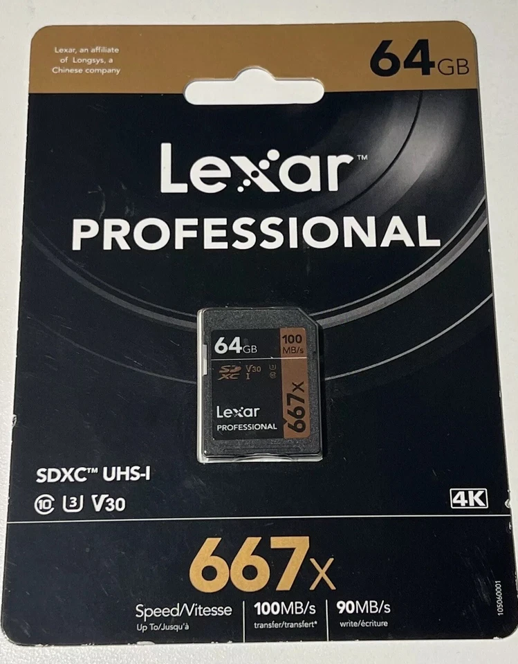 Lote 2 Tarjetas de Memoria Nuevas Lexar 64GB 4K SDXC UHS-I PNY 8GB SDHC Profesional Foto 2 de 4
