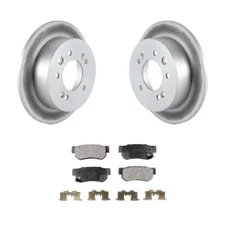 [Rear] Coated Disc Brake Rotors And Ceramic Pads Kit For Hyundai Elantra