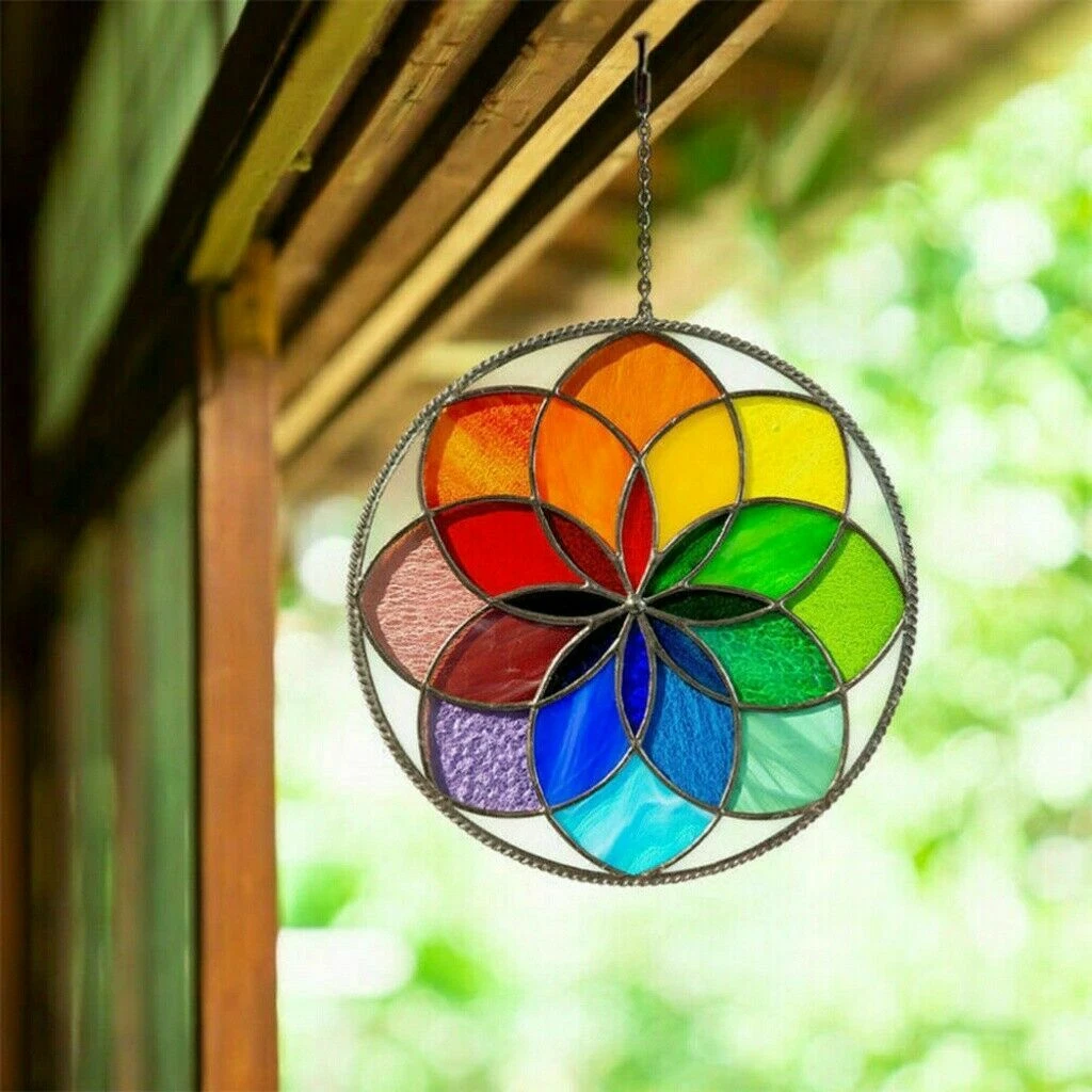 Rainbow sale glass pendant