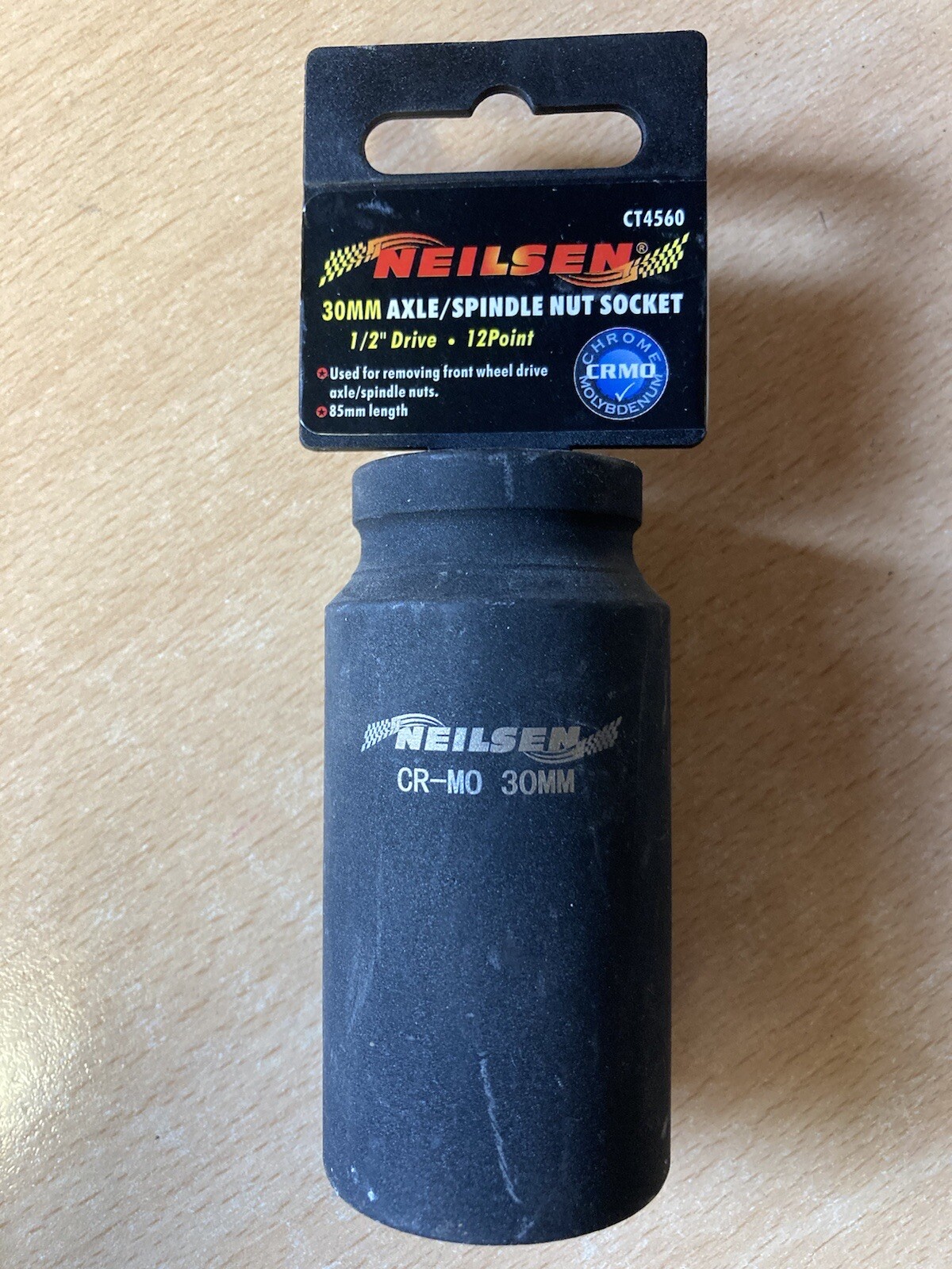1/2"" Drive 30mm DEEP IMPACT SOCKET 12 Point Bi Hex Design Hub Nut Socket Neilsen