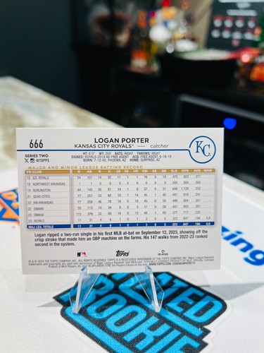 2024 Topps Serie 2 - #666 Logan Porter (RC) LOGO ASG TIMBRO FOIL SP 🔥 - Foto 2 di 2