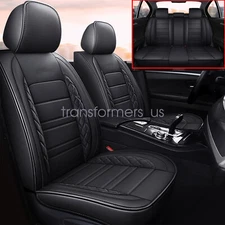 For Toyota Prius 2015-2024 Car 5-Seat Covers PU Leather Front & Rear Cushion Pad