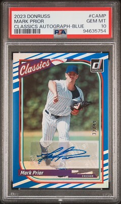 2023 Donruss Mark Prior CLASSICS Autograph Blue Color Match #CAMP 32/49 ...