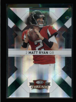 MATT RYAN 2009 DONRUSS THREADS #4 GREEN FOIL PARALLEL #084/100 AY6724