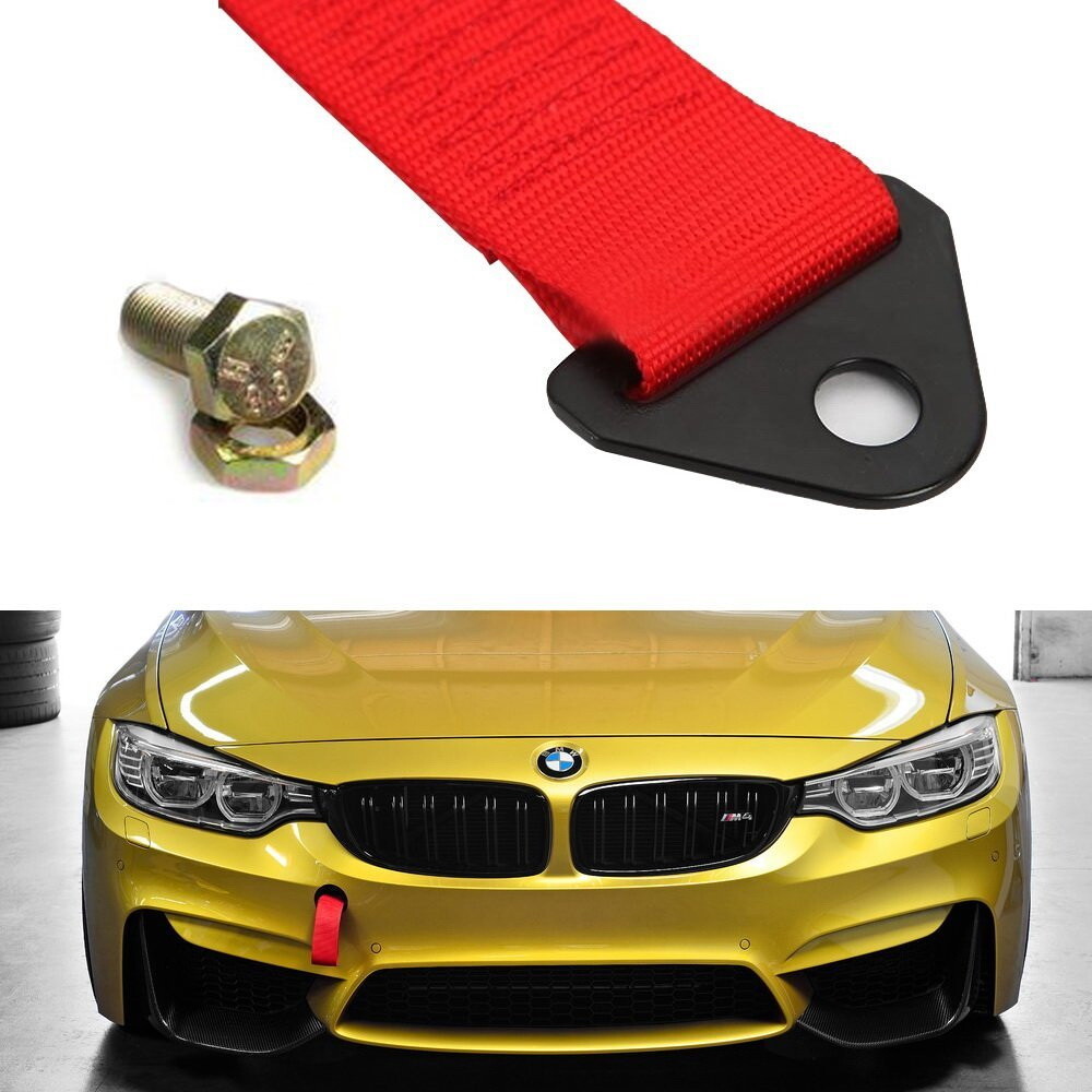 High Strength Sports Racing Tow Strap Set For Front Rear Bumper - Foto 5