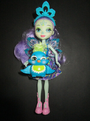 B967) SÜSSE ALTE ENCHANTIMALS DOLL PEACOCK UND FLAP MATTEL 2018