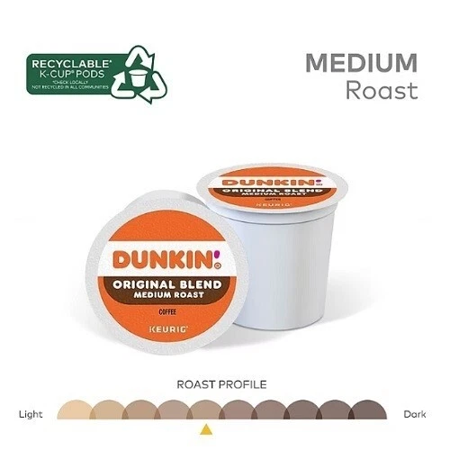 Cápsulas K-Cup de café tostado medio Dunkin' Original Blend, 88 unidades Foto 2 de 4