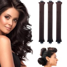 Heatless Hair Curler Satin Curling Rod Headband Soft Hair Styling Tool Set ,3pcs