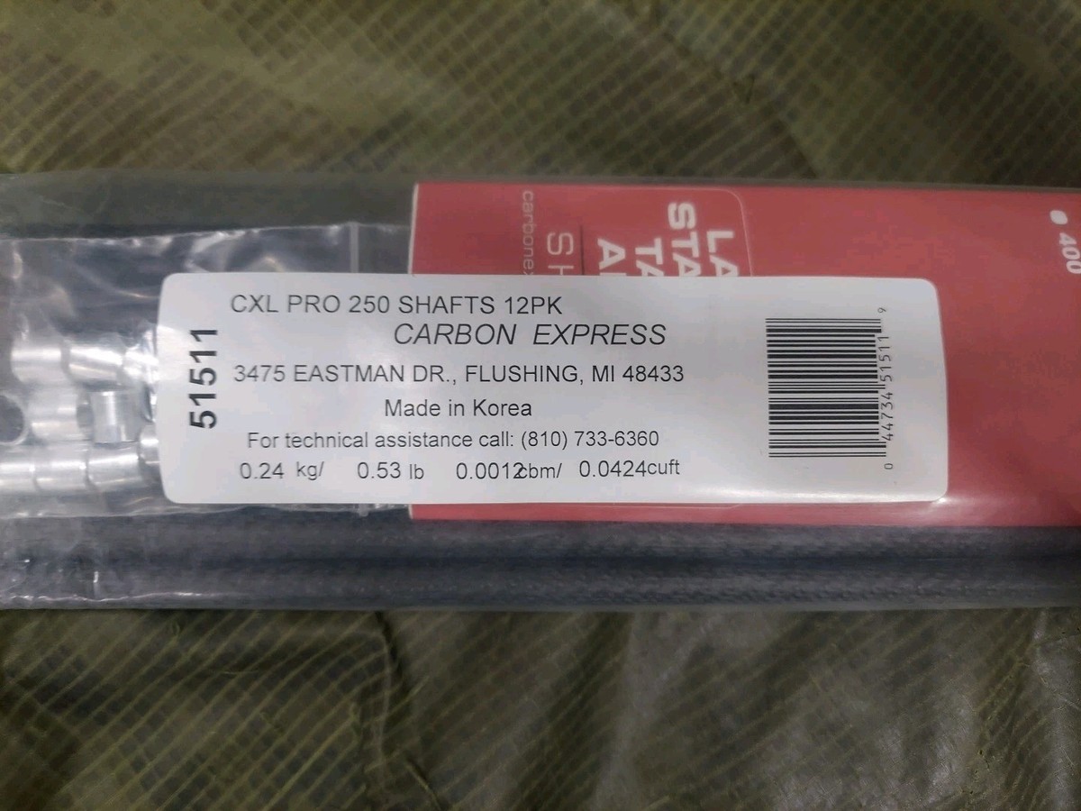 Carbon Express CXL Pro 250 Shafts 12 PK | eBay